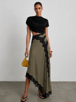 Cargar imagen en el visor de la galería, OLIVE | Conjunto Top y Falda Maxi de Encaje Edición Limitada