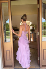Cargar imagen en el visor de la galería, Eliza | Vestido maxi elegante con volantes para mujer