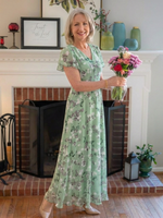 Cargar imagen en el visor de la galería, Montserrat | Vestido maxi de chiffon floral