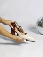 Cargar imagen en el visor de la galería, Marielle™ | Tacones con tiras bicolores