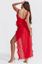 Cargar imagen en el visor de la galería, Ariela | Vestido Largo Con Volantes