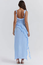 Cargar imagen en el visor de la galería, Ariela | Vestido Largo Con Volantes