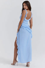 Cargar imagen en el visor de la galería, Ariela | Vestido Largo Con Volantes