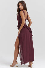 Cargar imagen en el visor de la galería, Ariela | Vestido Largo Con Volantes