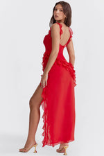 Cargar imagen en el visor de la galería, Ariela | Vestido Largo Con Volantes