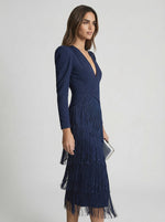 Cargar imagen en el visor de la galería, Salvia | Vestido Flecos