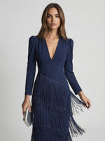 Cargar imagen en el visor de la galería, Salvia | Vestido Flecos