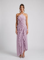 Cargar imagen en el visor de la galería, Eliza | Vestido maxi elegante con volantes para mujer