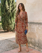 Cargar imagen en el visor de la galería, Silvia™ | Vestido midi con estampado