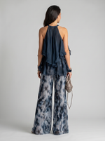 Cargar imagen en el visor de la galería, Élise | Conjunto elegante y ligero con top fluido y pantalones anchos
