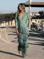 Cargar imagen en el visor de la galería, Salvia | Vestido Flecos
