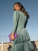 Cargar imagen en el visor de la galería, Salvia | Vestido Flecos
