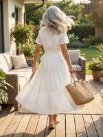 Cargar imagen en el visor de la galería, Luisa | Vestido con fruncidos discretos
