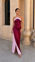 Cargar imagen en el visor de la galería, Vestido Oasis en burdeos
