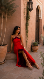 Cargar imagen en el visor de la galería, Vestido Oasis en rojo
