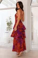 Cargar imagen en el visor de la galería, Vestido con Estampado Floral y Escote Profundo
