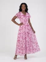 Cargar imagen en el visor de la galería, Montserrat | Vestido maxi de chiffon floral
