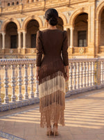 Cargar imagen en el visor de la galería, Salvia | Vestido Flecos
