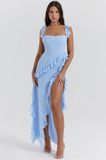Cargar imagen en el visor de la galería, Ariela | Vestido Largo Con Volantes
