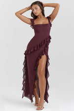 Cargar imagen en el visor de la galería, Ariela | Vestido Largo Con Volantes
