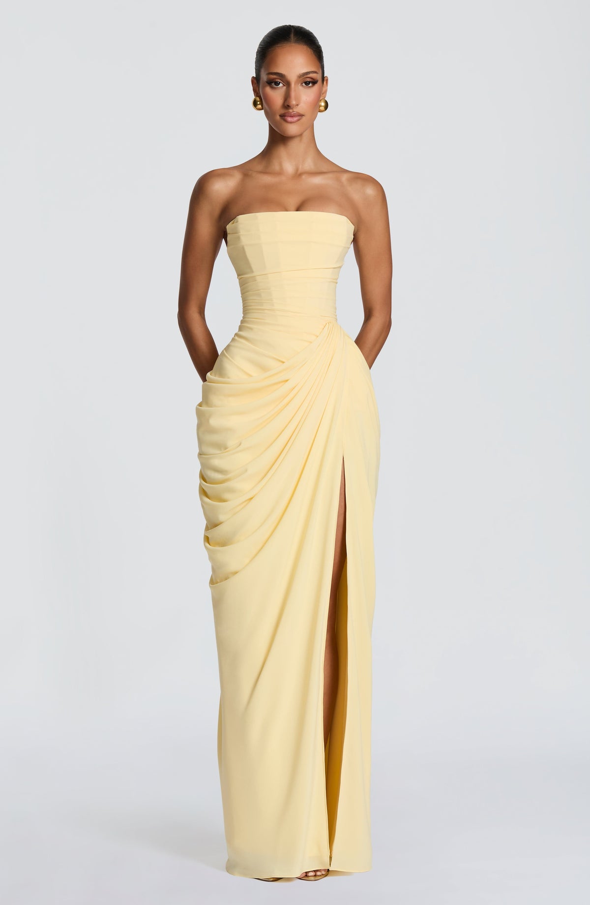 Cyra maxi dress lemon dress babyboo fashion 1222102179