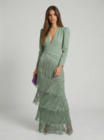 Cargar imagen en el visor de la galería, Salvia | Vestido Flecos
