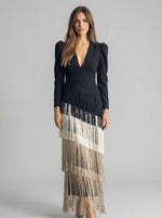Cargar imagen en el visor de la galería, Salvia | Vestido Flecos
