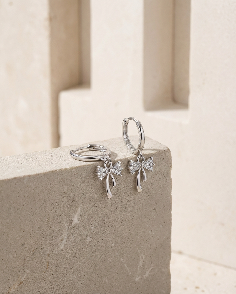 Pendientes con lazo mia