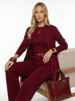 Cargar imagen en el visor de la galería, Conjunto Elena -  cárdigan largo, top y pantalón.
