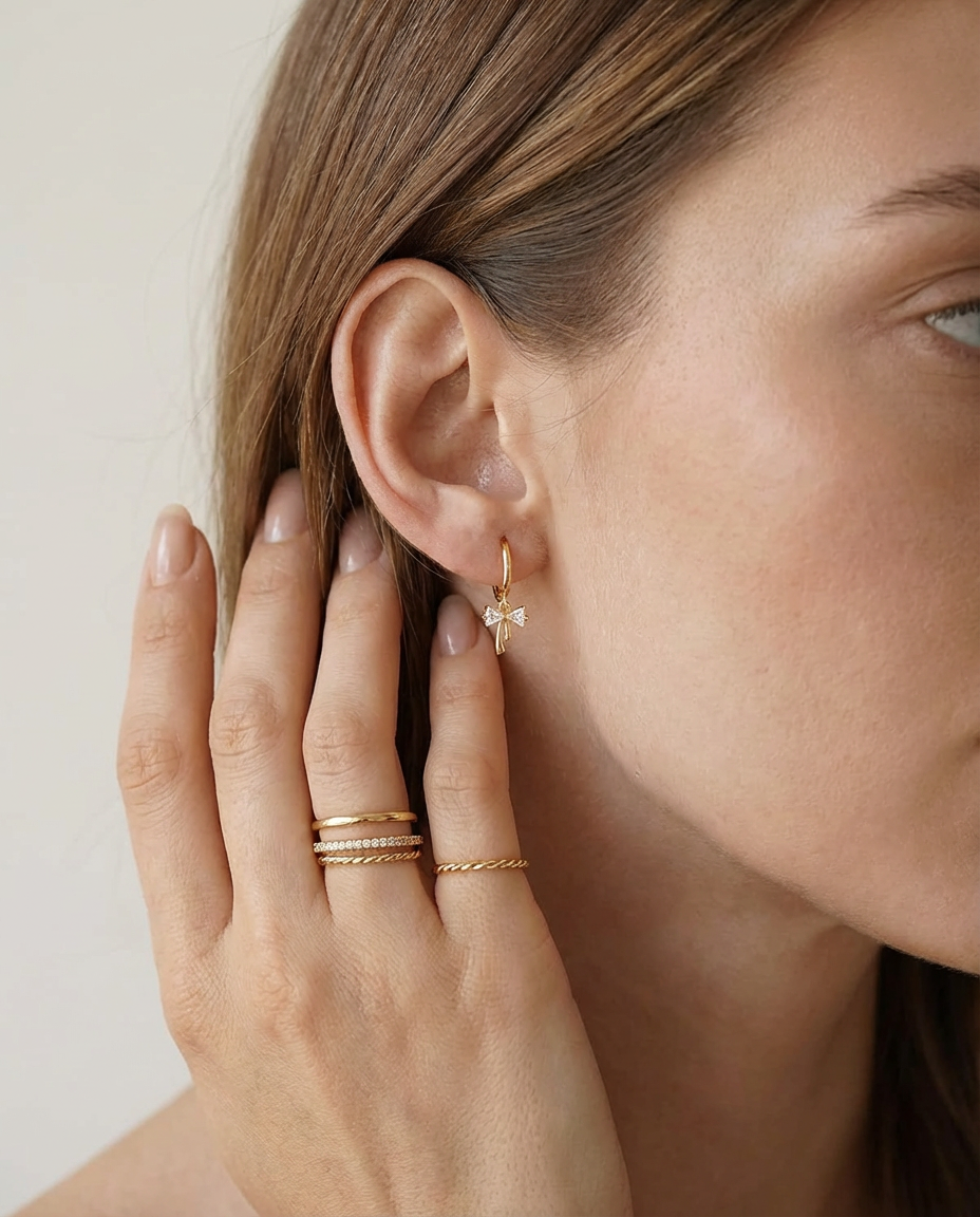 Pendientes con Lazo Mia