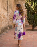 Cargar imagen en el visor de la galería, Sofía | Vestido de primavera sofisticado a dos piezas
