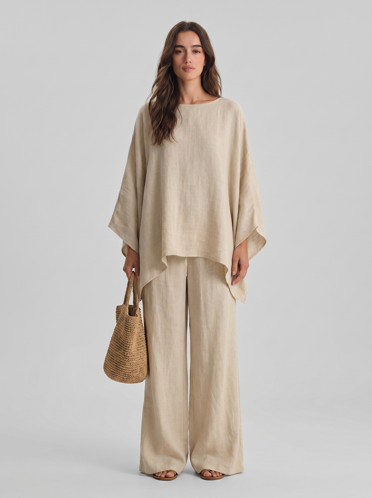 Cristina | conjunto de dos piezas con manga larga y pantalón ancho