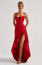 Cargar imagen en el visor de la galería, Samira | Vestido con volantes bajos
